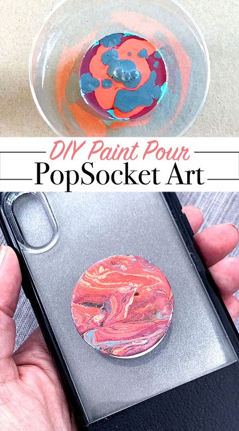 DIY Painted PopSockets - 100 Directions Painted Pop Socket Diy, Popsockets Diy Paint, Diy Popsocket, Kids Crafts To Sell, Diy Pop Socket, How To Make Resin, Spring Market, Cricut Supplies, Pop Sockets