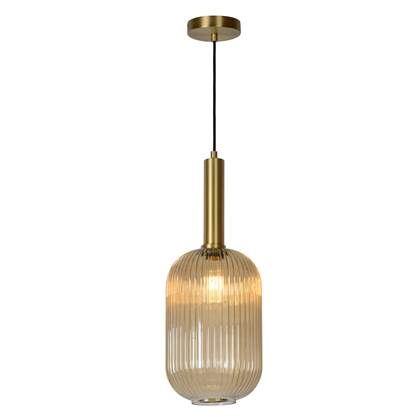 Lucide MALOTO - Hanglamp - Ø 20 cm - 1xE27 - Amber Glass Pendant Ceiling Light, Retro Pendant Lights, Glass Ceiling Pendant, Fluorescent Lamp, Halogen Lamp, Incandescent Lamp, Incandescent Lighting, Filament Bulb, Glass Ceiling