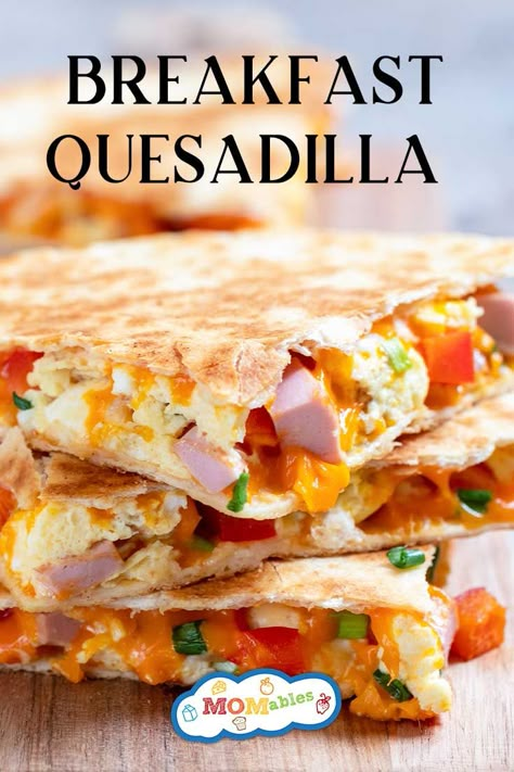 This epic breakfast quesadilla is easy to make and it makes a protein-rich breakfast everyone loves. Taco Bell Breakfast, Breakfast Quesadilla Recipes, Breakfast Quesadillas, Breakfast Quesadilla, Breakfast Party, Quesadilla Recipes, Bacon Egg, Savory Breakfast, Breakfast Brunch Recipes