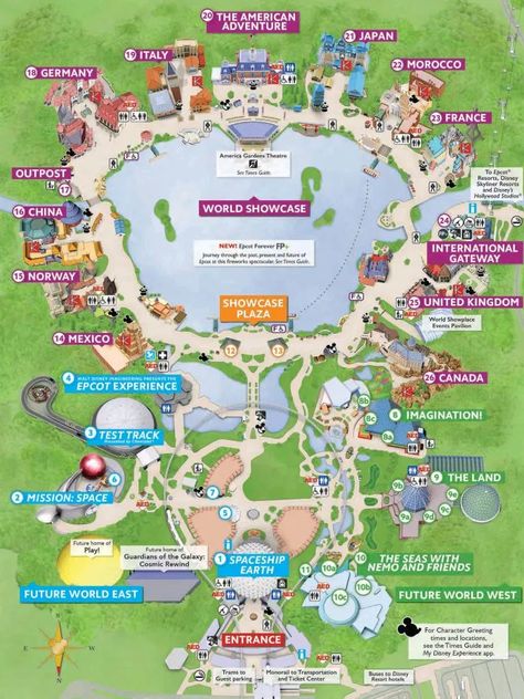 Epcot Map, Disney World Map, Epcot World Showcase, Walt Disney Imagineering, Disney Imagineering, Disney World Epcot, Disney Orlando, Festival 2022, Disney Epcot