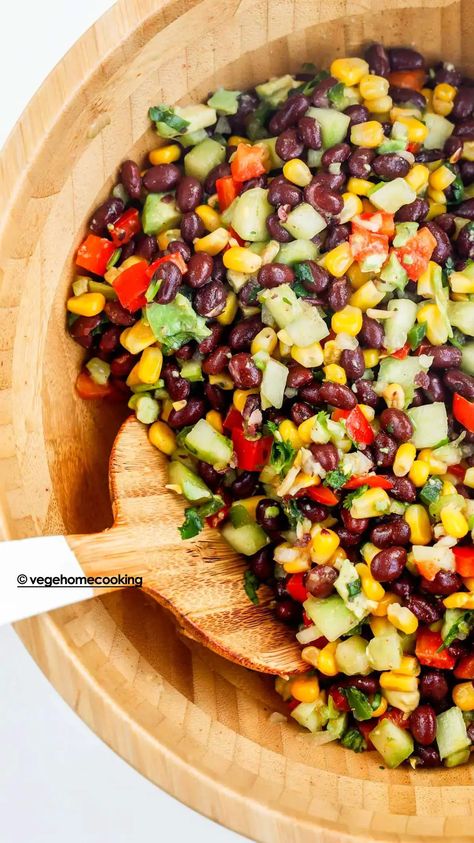 Black Bean Salad With Corn, Bean Salad With Corn, Bean Salad Recipes Healthy, Corn And Bean Salad, Mexican Bean Salad, Black Bean And Corn Salad, Kidney Bean Salad, Black Bean Corn Salad, Bean And Corn Salad