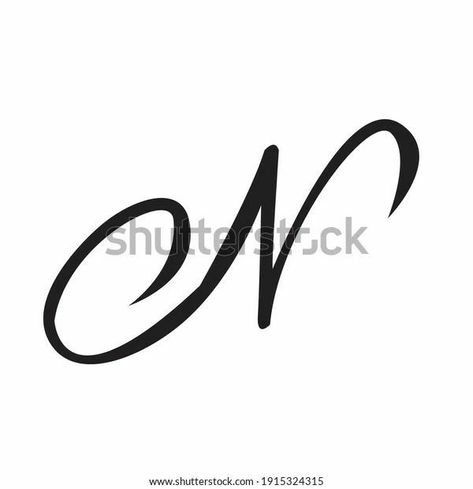 Letter N Nails, Letter N Tattoo Design, N Calligraphy Letter, N Design Letter, Letter N Drawing, N Tattoo Letter Design, N Letter Tattoo, Letter N Tattoo, Letter N Design