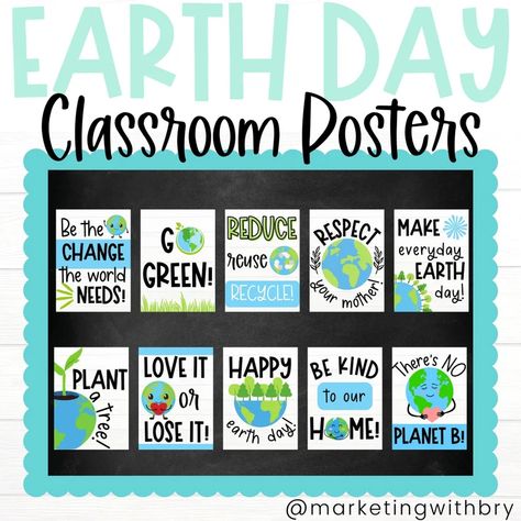 Cute Earth, Earth Day Posters, Posters Classroom, Earth Craft, Class Door, School Board Decoration, Environment Painting, Creative Retreat, Earth Day Crafts