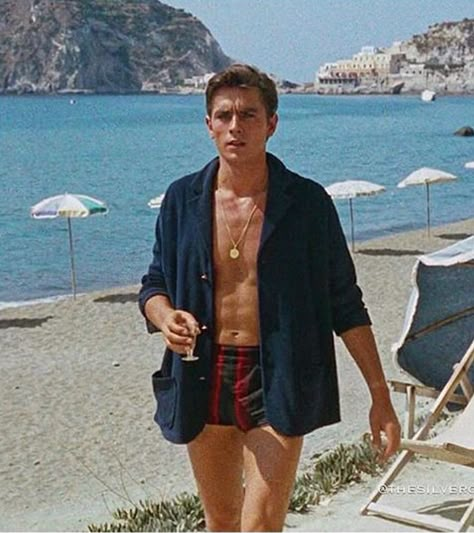 Riviera Fashion, Riviera Chic, Anthony Delon, French Riviera Style, 60s Men, Slim Aarons, Richard Gere, Classy Aesthetic, Alain Delon