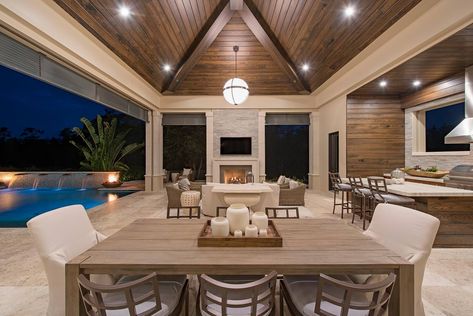 Outdoor Living Space Design, Pool House Designs, Outdoor Remodel, Backyard Pavilion, Outdoor Living Rooms, Outdoor Living Design, Patio Kitchen, Backyard Remodel, Outdoor Kitchen Patio