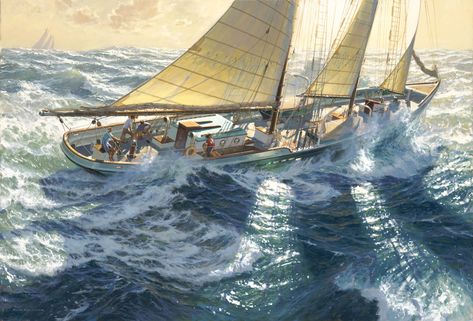 Joseph Zbukvic, Artist Reference, Colorful Canvas Art, Marine Artist, Joseph Conrad, Maritime Art, Marine Painting, Canvas Art Projects, Marine Art