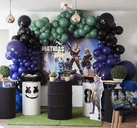 Video Games Birthday Party, Its A Boy Balloons, Video Games Birthday, Game Themes, Balloon Backdrop, 9th Birthday, 10th Birthday, 7th Birthday, Boy Party