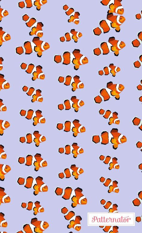 #wallpaper #pattern #patternator #lockscreen #nemo #fish #clownfish Clown Fish Cartoon, Nemo Wallpaper, Nemo Fish, Fish Cartoon, Clownfish, Wallpaper Pattern, Clown Fish, Graphic Design Tutorials, Baby Design