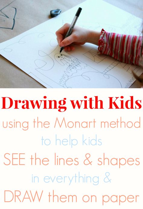 Teach Kids To Draw, Kindergarten Drawing, Teaching Drawing, Drawing Lessons For Kids, Lines And Shapes, Drawing Activities, Art Lessons For Kids, Homeschool Art, Drawing For Beginners