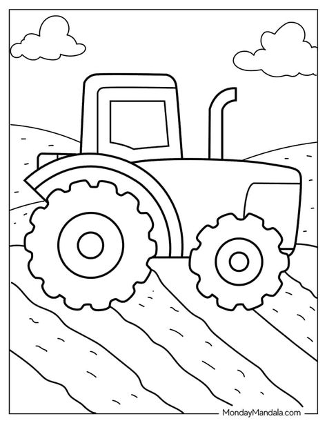 Farm Free Printables Preschool, Farm Coloring Pages Preschool, Coloring Pages For Toddlers Free Printable, Farm Dot Printables, Preschool Farm Animal Art, Farm Activity Sheets, Tractor Printables Free, Farm Preschool Printables, On The Farm Art Preschool