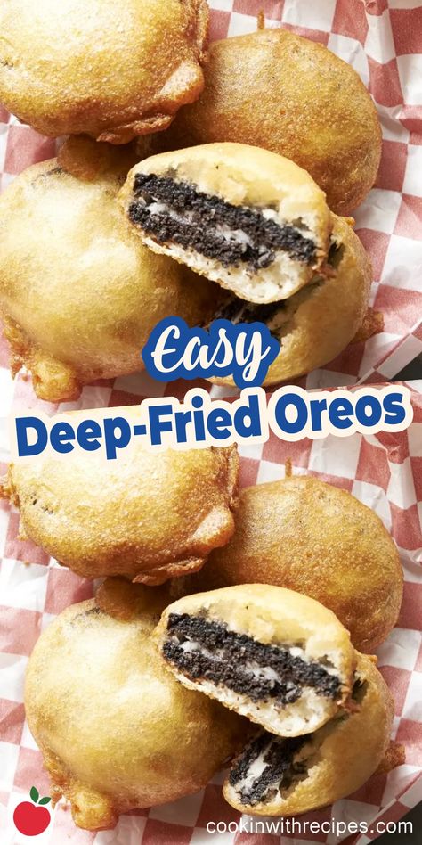 Fritter Batter Recipe, Fried Oreos Recipe, Deep Fried Oreo, Pancake Batter Recipe, Fried Chicken Batter, Waffle Cone Recipe, Deep Fried Oreos, Oreo Cookie Recipes, Pastries Recipes Dessert