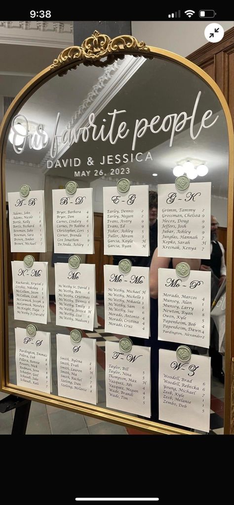 Framed Seating Chart Wedding, Alphabetical Seating Chart Wedding, Planning 2024, Wedding Table Assignments, Wedding Seating Chart Display, Seating Chart Wedding Diy, Mirror Seating Chart, Alphabetical Seating Chart, Wedding Table Seating Chart