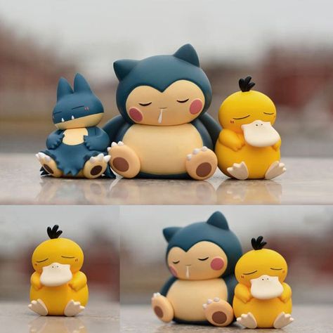 Clay Pokemon, Kawaii Pokemon, Easy Clay Sculptures, Pokemon Snorlax, Pokemon Craft, Clay Keychain, Clay Magnets, Polymer Clay Figures, Sculpey Clay