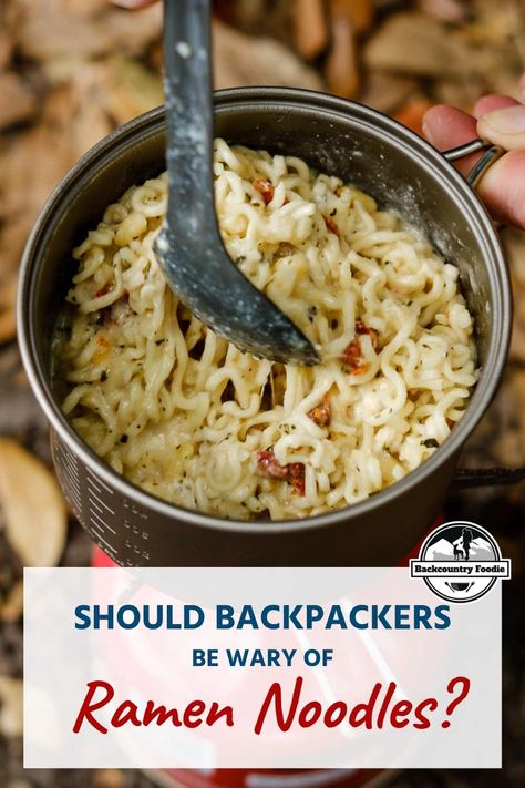 Backpackers love ramen noodles but are they as bad for you as everyone claims? This article includes published research regarding health risks associated with ramen noodles. You just might be surprised! The post also includes our favorite Garlic Parmesan Ramen recipe. #backpackingmeals #backpackingfood #backpacking #backcountryfoodie Protein Noodles, Healthy Food Recipe, Trail Food, Baked Desserts, Backpacking Meals, Hiking Food, Instant Ramen, Backpacking Food, Ramen Recipes