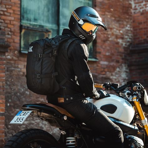 The Kriega R22 Backpack is a multipurpose, all-weather mid-size pack that features a front pocket of 4 liters and 18 liters of waterproof storage. This backpack is built with 420D Cordura and nylon ripstop to withstand years of usage. Kriega’s proprietary Quadloc-Lite harness makes it comfortable to wear regardless of the duration of your rides. […] The post Kriega R22 Backpack Review appeared first on RyderPlanet. Motorcycle Backpacks, Bike Room, White Liner, Vintage Helmet, White Liners, Backpack Reviews, Pocket Storage, Hydration Pack, Waist Strap