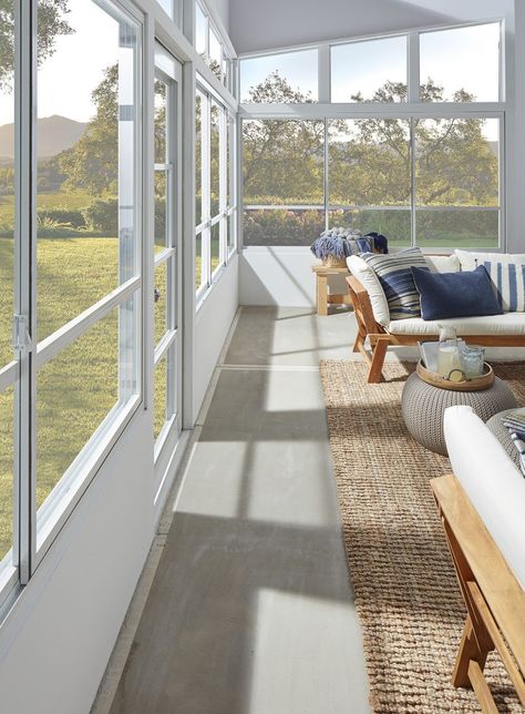 Enclosed Patio Ideas, Sunroom Ideas & More Inspiration | Eze-Breeze Convert Patio To Sunroom, Patio Converted To Sunroom, Enclosed Alfresco Ideas Australia, Entertainment Area Ideas Indoor, Enclosed Patio Ideas Sunroom, Sunroom Conversion, Porch To Sunroom Conversion, Perth Beach, Eze Breeze