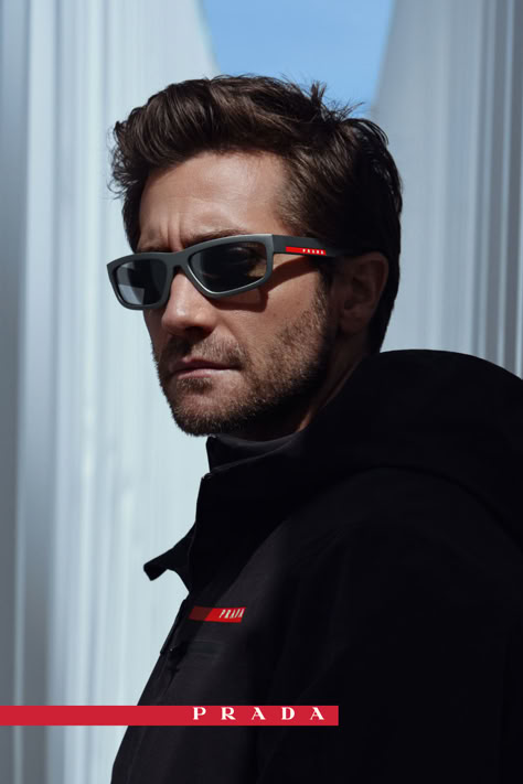 Discover new Prada Linea Rossa​  Sunglasses that features a sporty inspiration, enhanced by different lens color options. Shop the collection at SunglassHut.com. Prada Ambassador, Re Edition Prada, Eyewear Campaign, Versace Top, Custom Sunglasses, Prada Eyewear, Vogue Eyewear, Jake Gyllenhaal, Prada Sunglasses