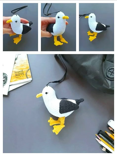 Amigurumi Seagull Free Pattern — Amigurumi Seagull Crochet Pattern Crochet Bird Patterns Free Amigurumi, Bird Crochet Pattern Free, Crochet Birds Free Pattern, Crochet Bird, Seagull Sewing Pattern Free, Seagull Crochet, Seagull Crochet Pattern Free, Crochet Seagull Free Pattern, Crochet Seagull Pattern