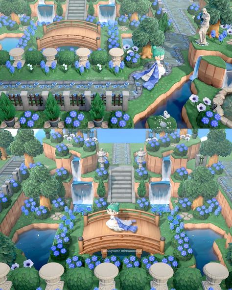 A bridge that leads to nowhere ¯\_(ツ)_/¯ Some might say it's a waste of a bridge when, in fact, it is a waste of a bridge 🤌🏻 I attempted… | Instagram Anch Inspiration, Acnh Elegantcore, Acnh Museum, Animal Crossing Fish, Acnh Entrance, Acnh Idea, Motif Acnl, Animal Crossing 3ds, Animal Crossing Funny