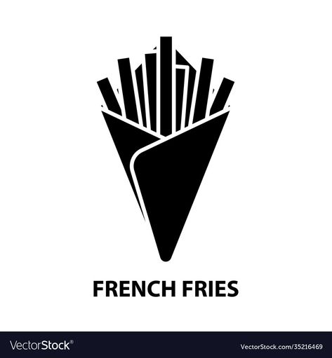 Black Sign, French Fries, Png Images, Vector Images, Vector Free, Signs, Quick Saves, Black, Chips