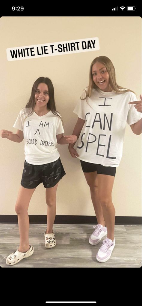 White Lies Football Theme, T Shirt Party Ideas, Spirit Week Costume Ideas, Soccer Mom Dress Up Day, White Lie Party Shirts Ideas College, White Lie T Shirt Ideas High School, Little White Lies Shirt Ideas, White Lie Ideas, White Lies Party Shirts