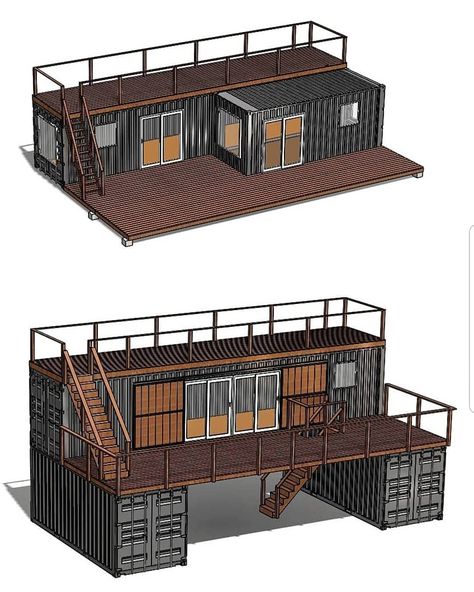 Shipping Container Homes on Instagram: “Describe this design with your favorite emojis in the comments! Awesome shipping container home design made by @backcountrycontainers” Shipping Container Home Designs, Container Cabin, Shipping Container House Plans, Container Buildings, Building A Container Home, Container House Plans, Casa Container, Shipping Container House, Container Design