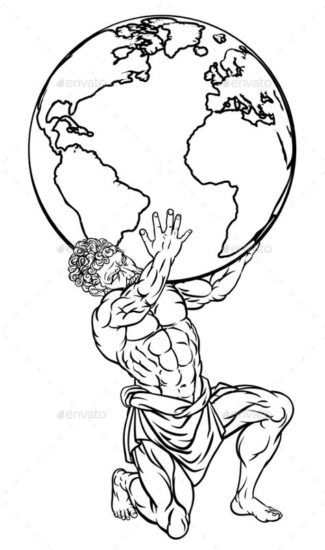 Atlas Mythology Illustration #Atlas, #Mythology, #Illustration Atlas Greek Mythology Art, Atlas Holding The Sky Tattoo, Atlas Art Mythology, Atlas Holding The World Drawing, Atlas Greek God, Atlas Mythology Artwork, Atlas Mythology, Greek Mythology Drawings, Atlas Illustration