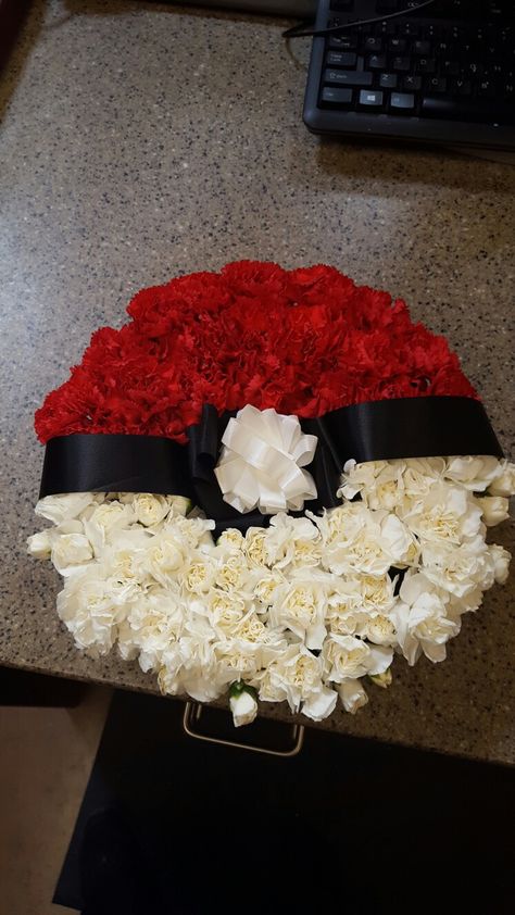 Pokemon go arrangements flowers floral Pokemon Flower Bouquet, Pokémon Bouquet, Pokemon Bouquet, Flower Arrangements For Men, Pokemon Flowers, Character Bouquet, Florist Bouquets, Satin Flowers Diy, Beautiful Roses Bouquet