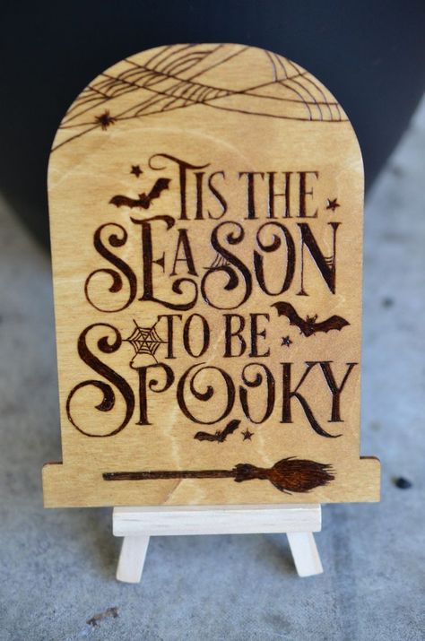 Spooky season Halloween wood burn by Moon, Moth and Torch. For sale! Pyrography. Pagan Wood Burning, Wood Burning Halloween, Autumn Pyrography, Wood Burning Craft Ideas, Halloween Woodburning, Fall Wood Burning Ideas, Halloween Wood Burning Ideas, Halloween Pyrography, Halloween Wood Burning