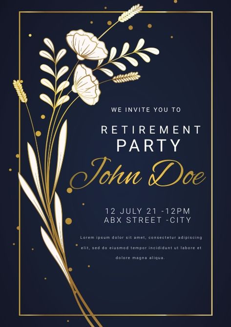 Retirement Invitation Card Template, Retirement Invitation Card, Retirement Party Invitation, Invitation Card Party, Retirement Invitation Template, Retirement Invitation, Invitation Letter, Retirement Invitations, Retirement Party Invitations