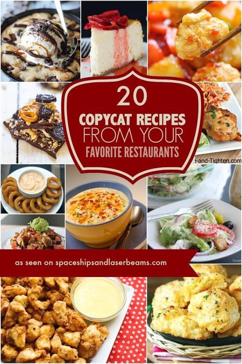 20 Copycat Recipes from Your Favorite Restaurants Food And Desserts, Restaurant Recipes Famous, Pictures Of Food, Restaurant Copycat, Copykat Recipes, Copycat Restaurant Recipes, Famous Recipe, Cat Recipes, American Food