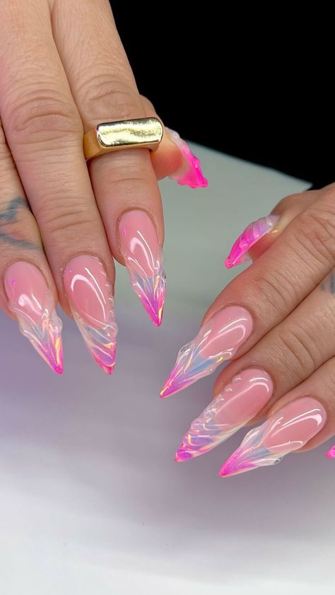 ☁️💘✨ #nails #pinknails #stilletonails #naildesign #nailsofig #nailsoftheday | Instagram Stilleto Nails Designs, Formal Nails, Stiletto Nails Designs, Mermaid Nails, Cuticle Pusher, Chic Nails, Dope Nails, Best Acrylic Nails, Long Acrylic Nails