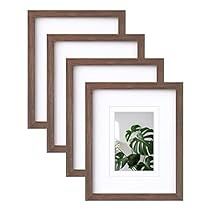 8x10 Picture Frames, Display Family Photos, Display Pictures, Gallery Wall Living Room, Wood Cover, White Picture Frames, Table Top Display, Rustic White, Natural Wood Frames