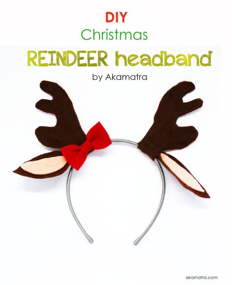 Diy Christmas Headband Kids, Christmas Diy Headband, Diy Christmas Headbands, Reindeer Costume Diy, Diy Reindeer Headband, Diy Deer Headband, Raindeer Crafts Headband, Diy Deer Ears Headband, Indoor Birthday Games