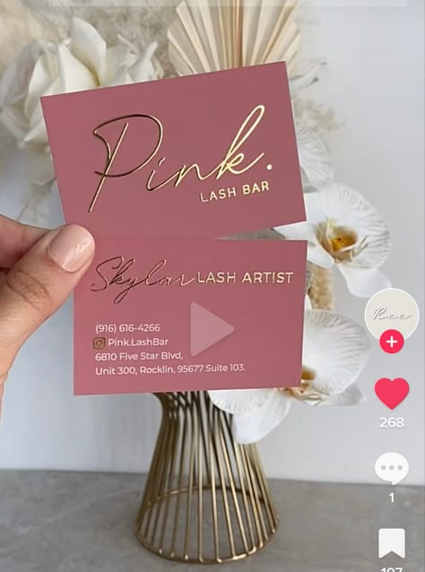 Makeup Cards Business Ideas, Business Card Design Esthetician, Beauty Room Design Ideas, Lash Cards Business, Lash Business Cards Ideas, Beauty Business Cards Ideas, Beauty Business Cards Salons, Esthetician Business Names, Lash Business Cards