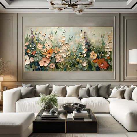 Slow Living: How to Live Mindfully in a Busy Wor Wall Art Behind Couch, Walking Ideas, Rose Display, Painting Romantic, Soothing Bedroom, Impasto Art, Petal Art, Bedroom Painting, Roses Wall