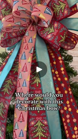 Huge Christmas Tree, Tree Bows, Bow Maker, Christmas Tree Bows, Wreath Making, Easy Christmas, Christmas Bows, Big Bows, Christmas Decorating