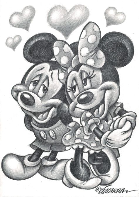 Original Disney Sketches, Mickey Mouse Sketch, Minnie Mouse Drawing, Chicano Art Tattoos, Cartoon Character Tattoos, Chicano Drawings, Easy Love Drawings, Pen Art Drawings, Disney Sketches