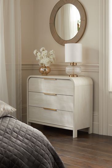 Buy Light Natural Mia Oak Effect Console Dressing Table from the Next UK online shop 6 Drawer Chest Of Drawers, Koppang Hack, Modern Chest Of Drawers Bedrooms, Bedroom Drawers Styling, Aesthetic Drawer, Timeless Room, Wide Chest Of Drawers, Chest Of Drawers Bedroom, Drawer Lights