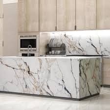 Kitchen Nordic Style, Nordic Style Kitchen, Luxury Kitchen Island, Kitchen Nordic, Nordic Kitchen, Calacatta Gold Marble, Minimal Kitchen, Calacatta Gold, Galley Kitchen