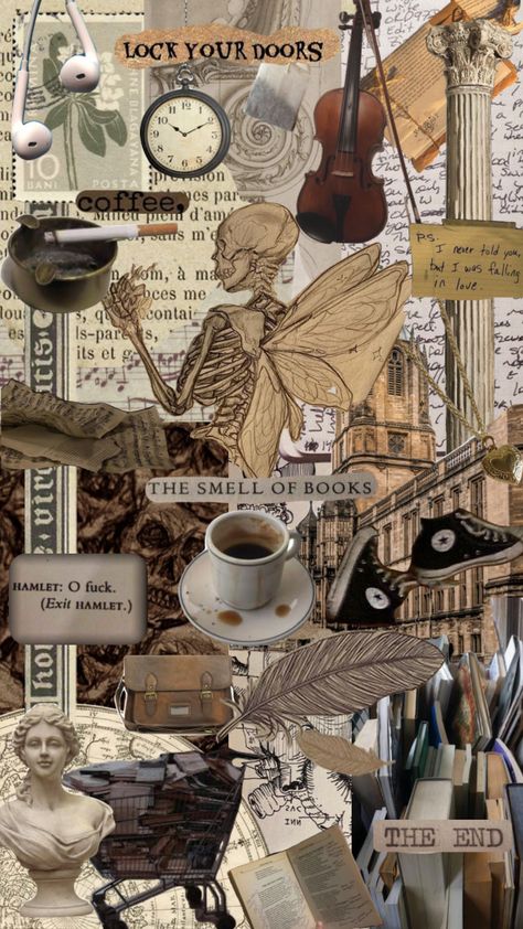 Dark Academia Collage, Dark Academia Things, Chaotic Academia Aesthetic, Academia Aesthetic Wallpaper, Dark Academia Wallpaper, Chaotic Academia, Academia Wallpaper, Witchy Wallpaper, Book Wallpaper