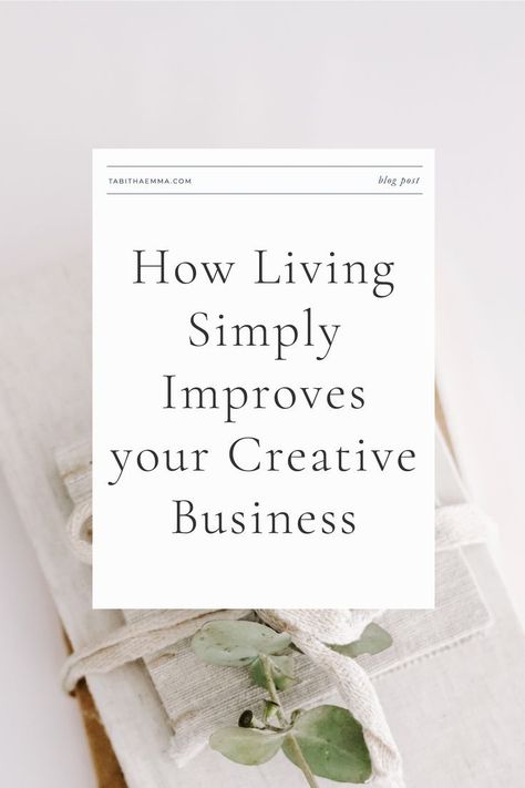 Creative Business Ideas, Eating Simple, Creative Business Plan, Simple Living Lifestyle, Living Simple, Business Hacks, Slow Lifestyle, Living Simply, Art Biz