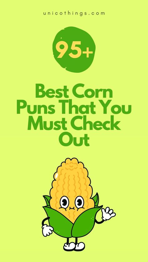 Get a-maize-d with laughter with these funny and hilarious corn puns that will make you crack a smile. Corn Puns, Corny Puns, Puns Funny, Witty Comebacks, Double Entendre, Corny Jokes, Funny Puns, Grocery List, You Funny