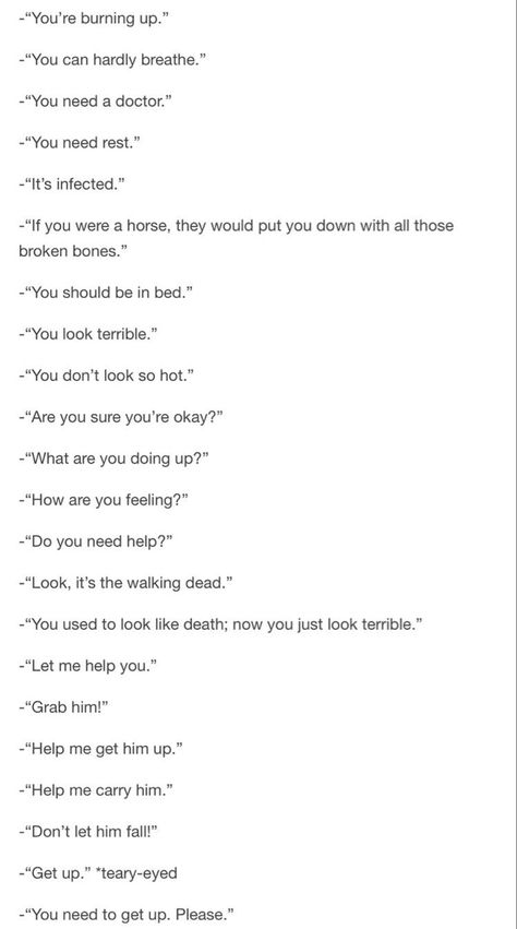 Writing A Sick Character, Reasons To Kill A Character, Sickness Writing Prompts, Sick Character Prompt, Sick Dialogue Prompts, How To Write Sick Characters, Medical Writing Prompts, How To Write A Sick Character, Writing Sick Characters