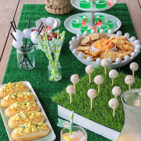 Throw A Masters Party At Home Golf Jello Shots, Masters Party Ideas, Masters Themed Party, Master Party, Masters Party, Making Jello Shots, Golf Party Foods, Pimento Cheese Dip, Golf Theme Party