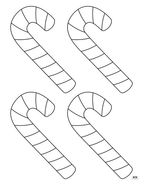 Choose from a wide variety of candy cane coloring pages and templates for hours of Christmas coloring and fun. 100% FREE! Print from home! Candy Cane Template Free Printable, Candy Cane Crafts For Kids, Candy Cane Printable, Candy Cane Template, Candy Cane Coloring Page, Candy Coloring Pages, Gingerbread House Candy, Preschool Prep, Tree Template