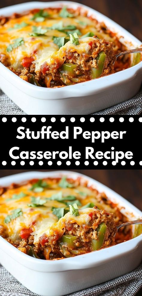 Looking for dinner ideas? This stuffed pepper casserole recipe is perfect for dinner for two or a family. Easy, delicious, and made with beef, it's one of the best casserole recipes for dinner. Green Bell Pepper Recipes, Green Pepper Casserole, Casserole Recipes For Dinner, Best Casserole Recipes, Best Casserole, Cumin Spice, Pepper Casserole, Easy Stuffed Peppers, Stuffed Pepper Casserole