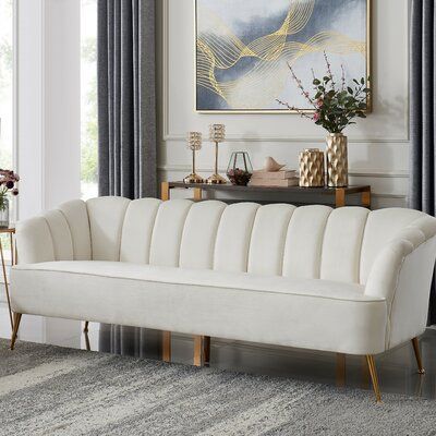 Trendy Sofas, Velvet Tufted Sofa, Modern Sofa Designs, Bedroom Color Schemes, Tufted Sofa, Cushion Design, Everly Quinn, Chic Home, Bench Cushions