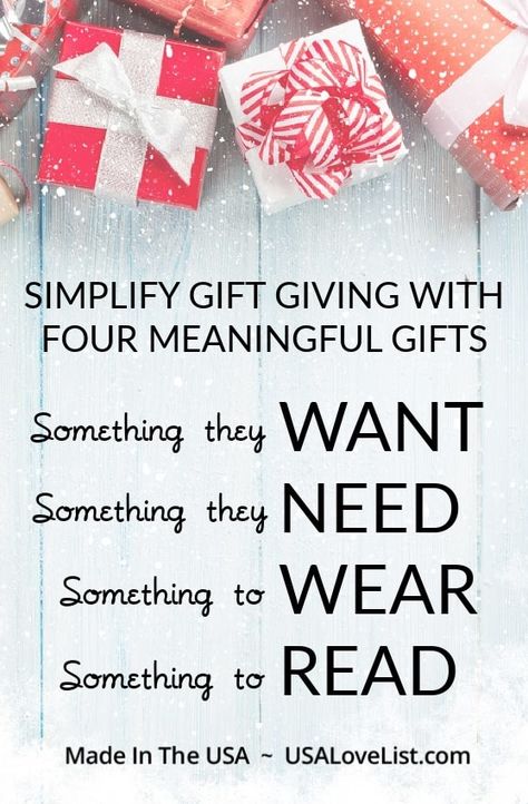 Simplify Gift Giving, Christmas Gift Ideas Something To Wear Something To Read, Something To Wear Gift Ideas, Christmas Gifts Want Need Wear Read, Want Wear Need Read Ideas, Need Want Read Wear Ideas, Something To Read Something To Wear, Want Need Wear Read Ideas Gift Guide, Something To Wear Something To Read