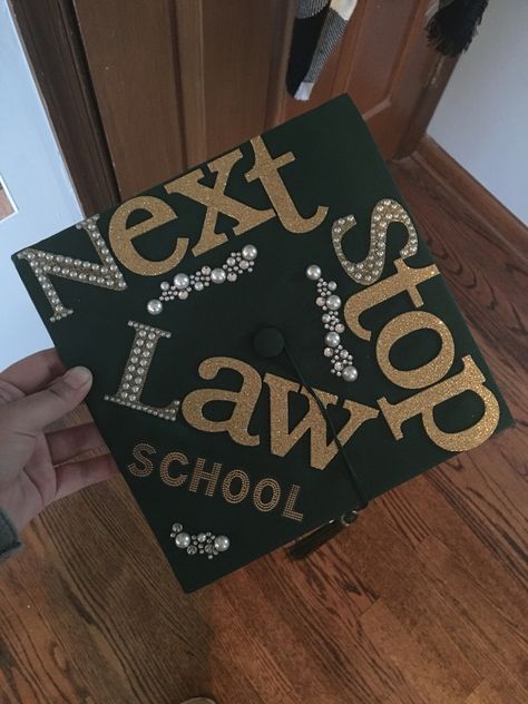 Law School Grad Cap Ideas, Law Cap Decoration, Graduation Cap Designs Law School, Law Degree Graduation Cap, Future Lawyer Graduation Cap, Lawyer Cap Ideas, Pre Law Graduation Cap, Paralegal Graduation Cap, Graduation Cap Designs Law